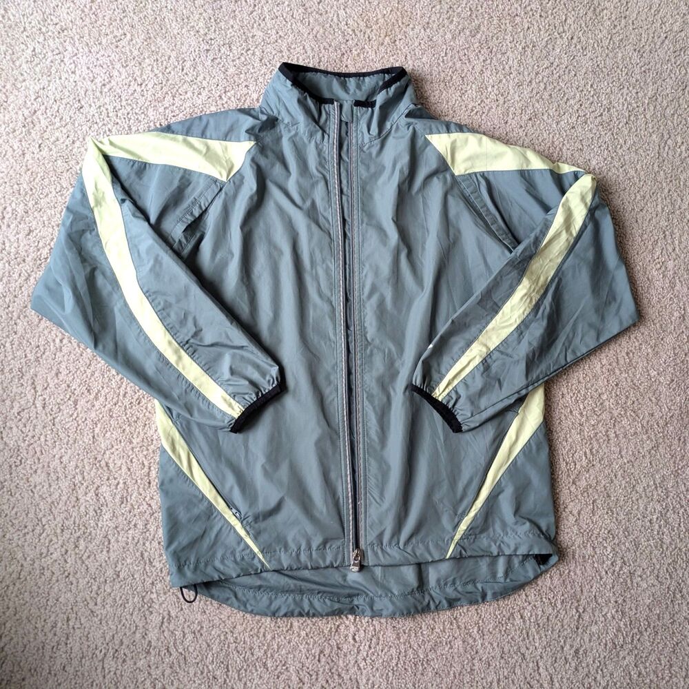 VTG Reebok Y2K Retro Sage Green Windbreaker Sz L